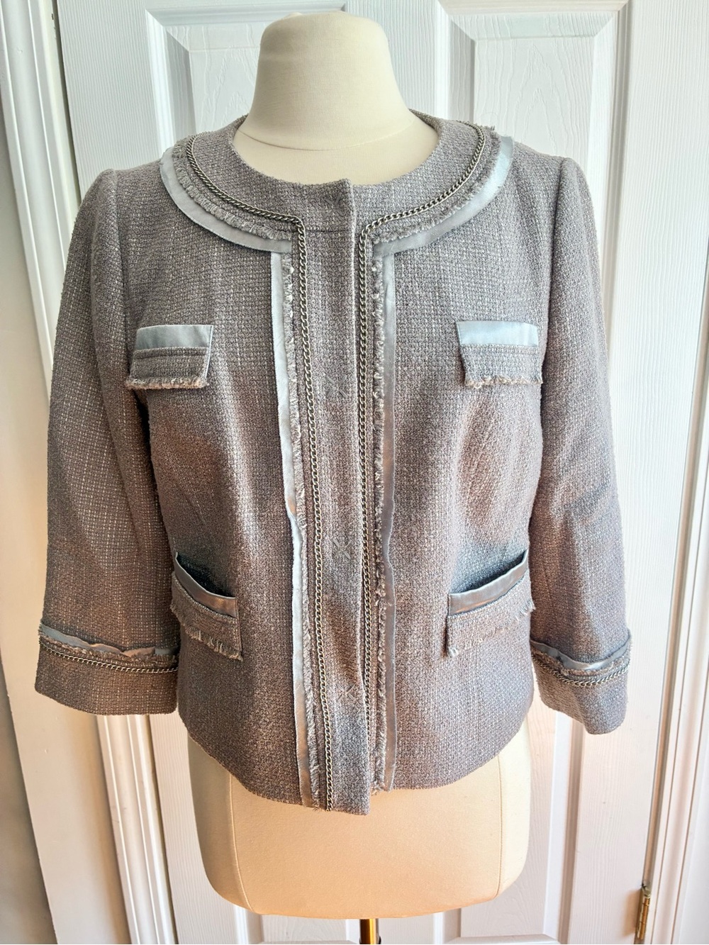 Halogen Tweed Cropped Blazer